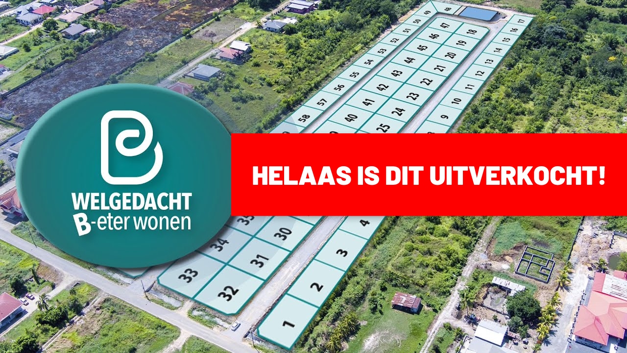 Welgedacht B-eter Wonen, verkavelingsproject, Wanica, Suriname
